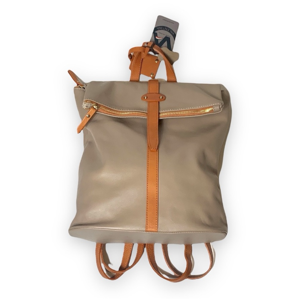 Valentina Trendy Italian Leather Backpack